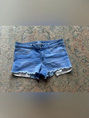 American Eagle Outfitters Light Blue Distressed Denim Shorts Size 14